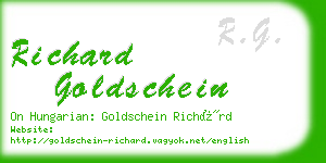 richard goldschein business card